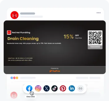 Share promos to social media